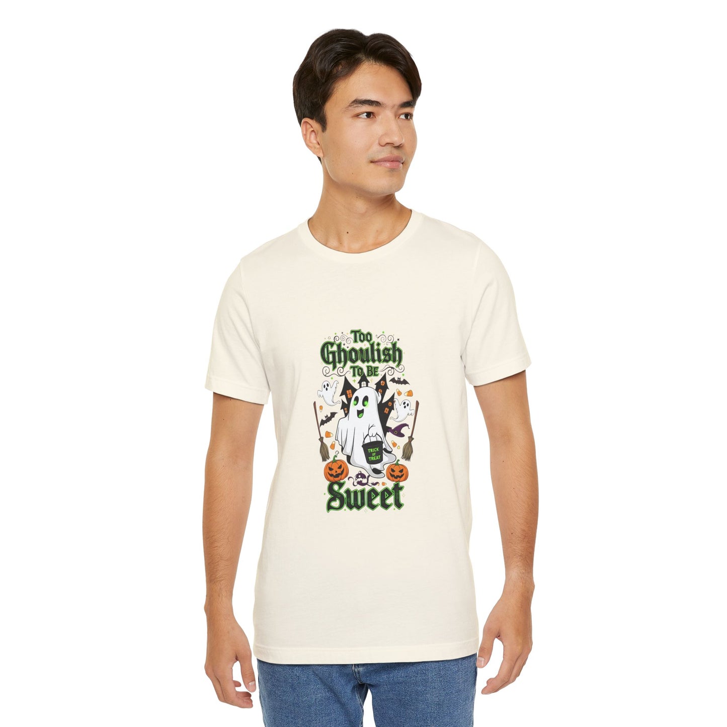 Too Ghoulish to Be Sweet Halloween Unisex Tee, Spooky Season Apparel, Perfect for Halloween Parties, Fun Fall Events