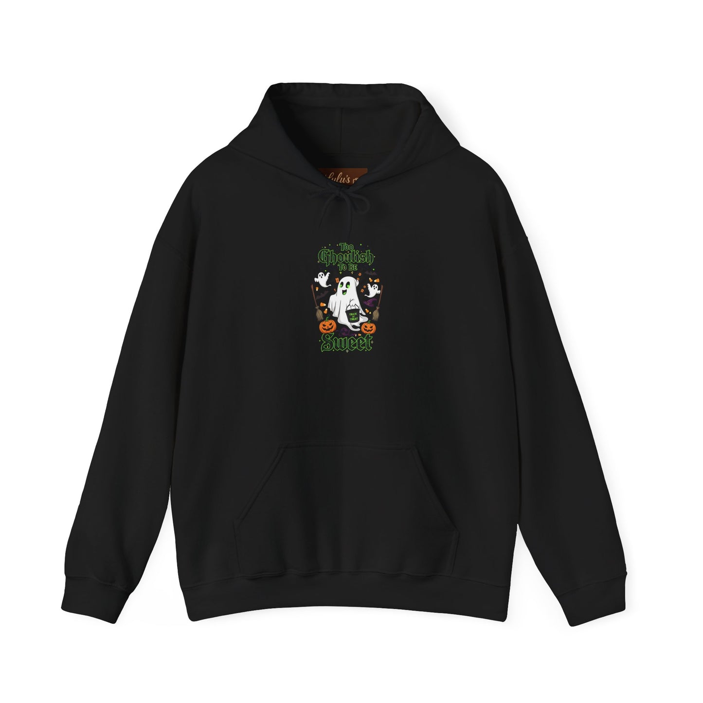 Too Ghoulish to Be Sweet Halloween Hoodie - Unisex Cozy Sweatshirt, Cute Ghost Design, Spooky Season Gift, Fall Comfort Wear