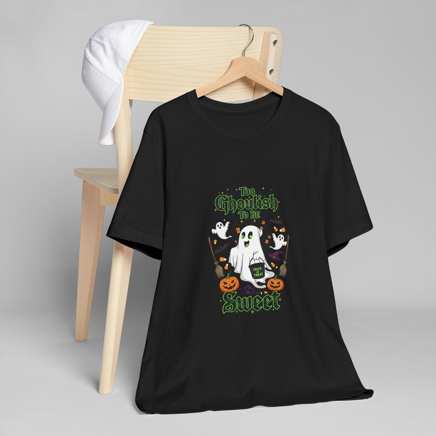 Too Ghoulish to Be Sweet Halloween Unisex Tee, Spooky Season Apparel, Perfect for Halloween Parties, Fun Fall Events