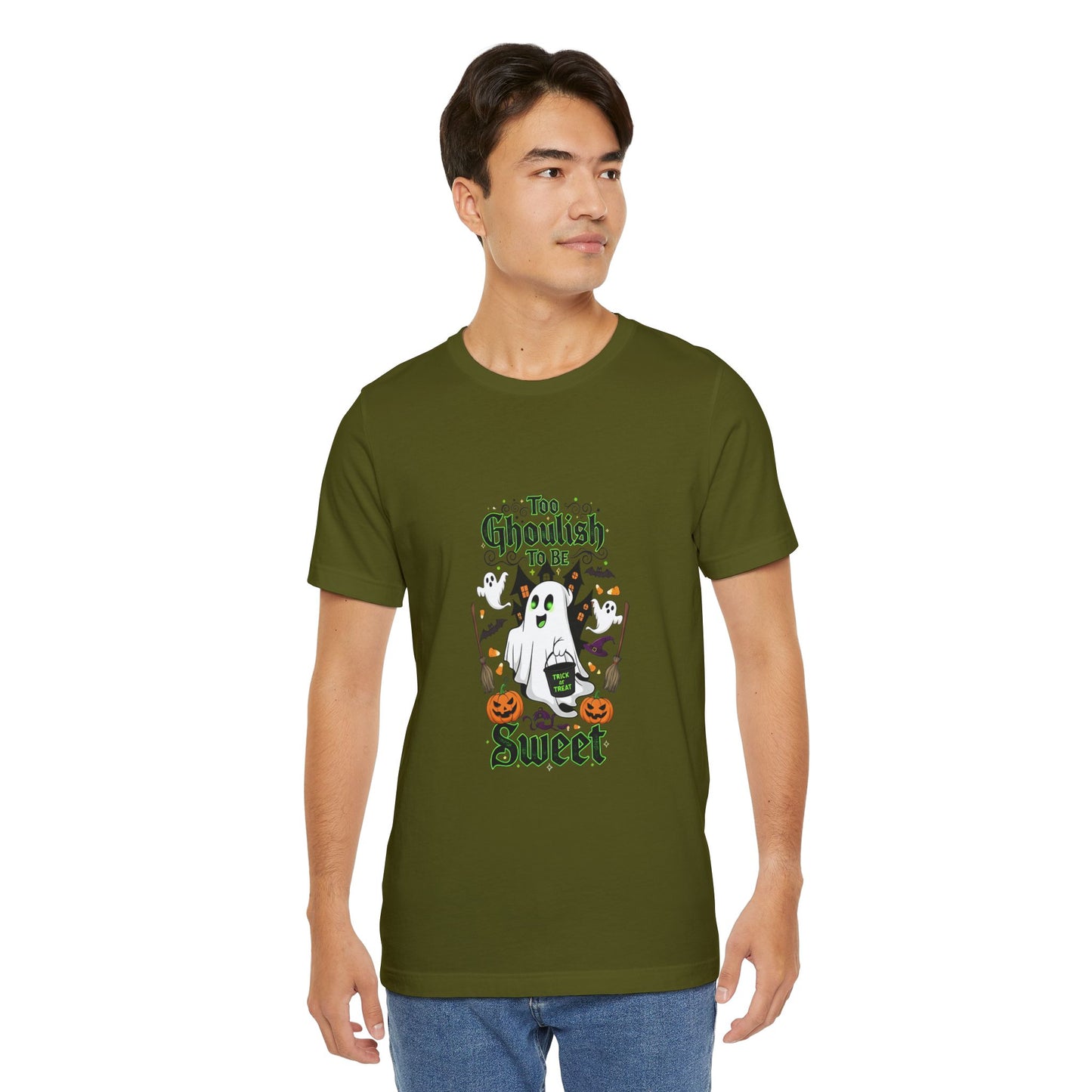 Too Ghoulish to Be Sweet Halloween Unisex Tee, Spooky Season Apparel, Perfect for Halloween Parties, Fun Fall Events