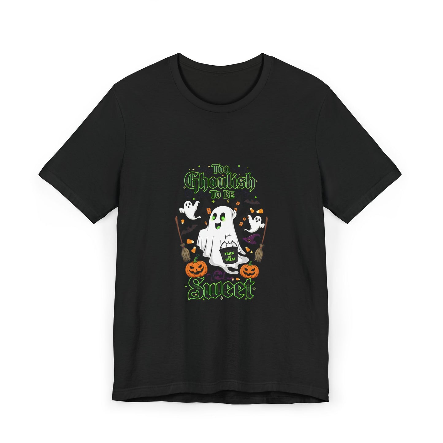 Too Ghoulish to Be Sweet Halloween Unisex Tee, Spooky Season Apparel, Perfect for Halloween Parties, Fun Fall Events