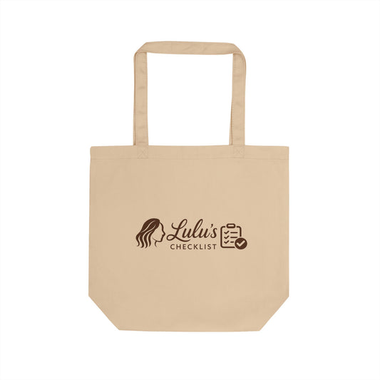 Eco-Friendly Custom Tote Bag | Personalized Shopping Bag, Sustainable Gift, Beach Tote, Grocery Carrier, Fun Checklist Design