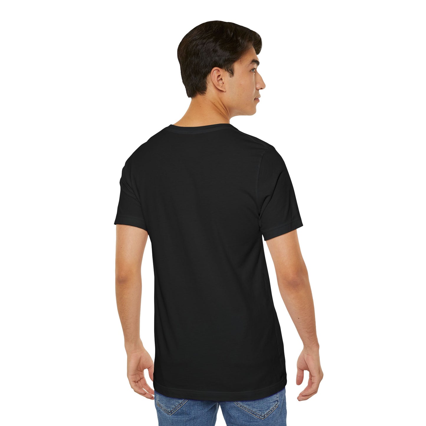 Halloween Themed Unisex Jersey T-Shirt, Cute Witch Hat Graphic Tee, Spooky Season Apparel, Perfect for Halloween Parties, Fun