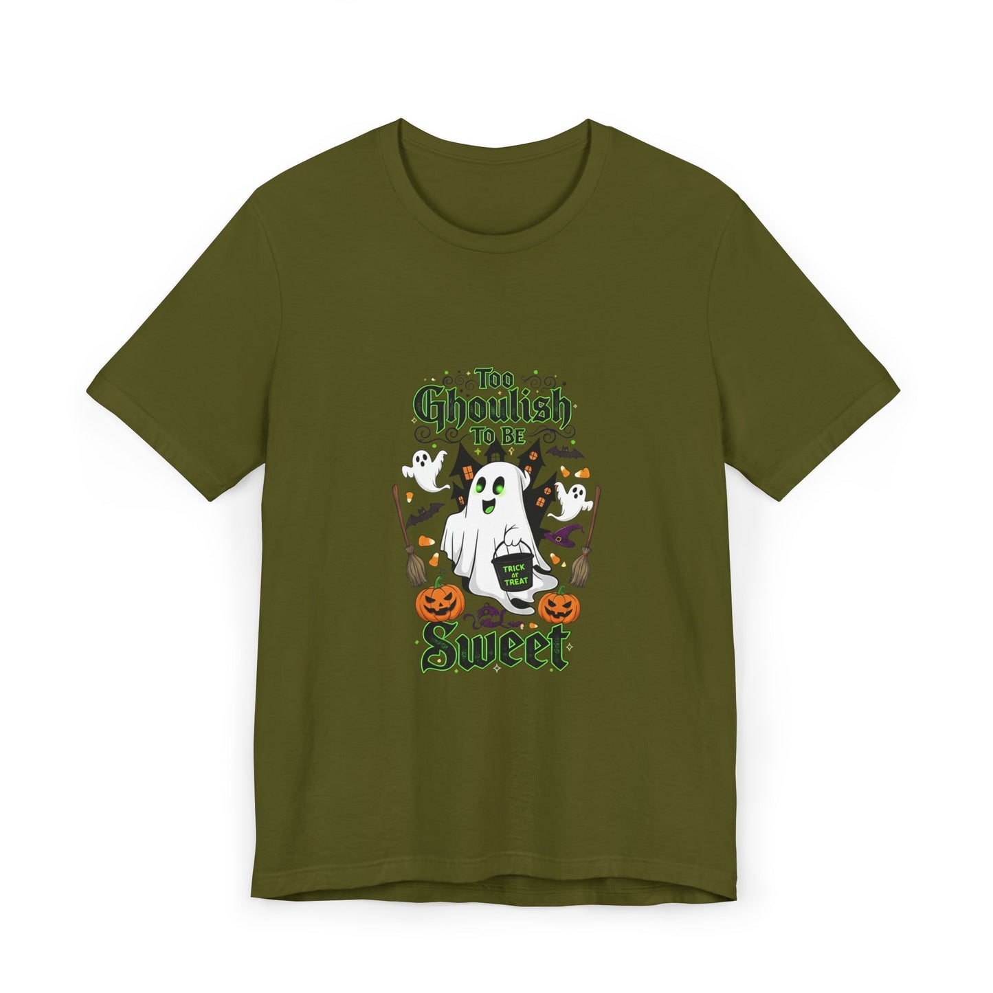 Too Ghoulish to Be Sweet Halloween Unisex Tee, Spooky Season Apparel, Perfect for Halloween Parties, Fun Fall Events