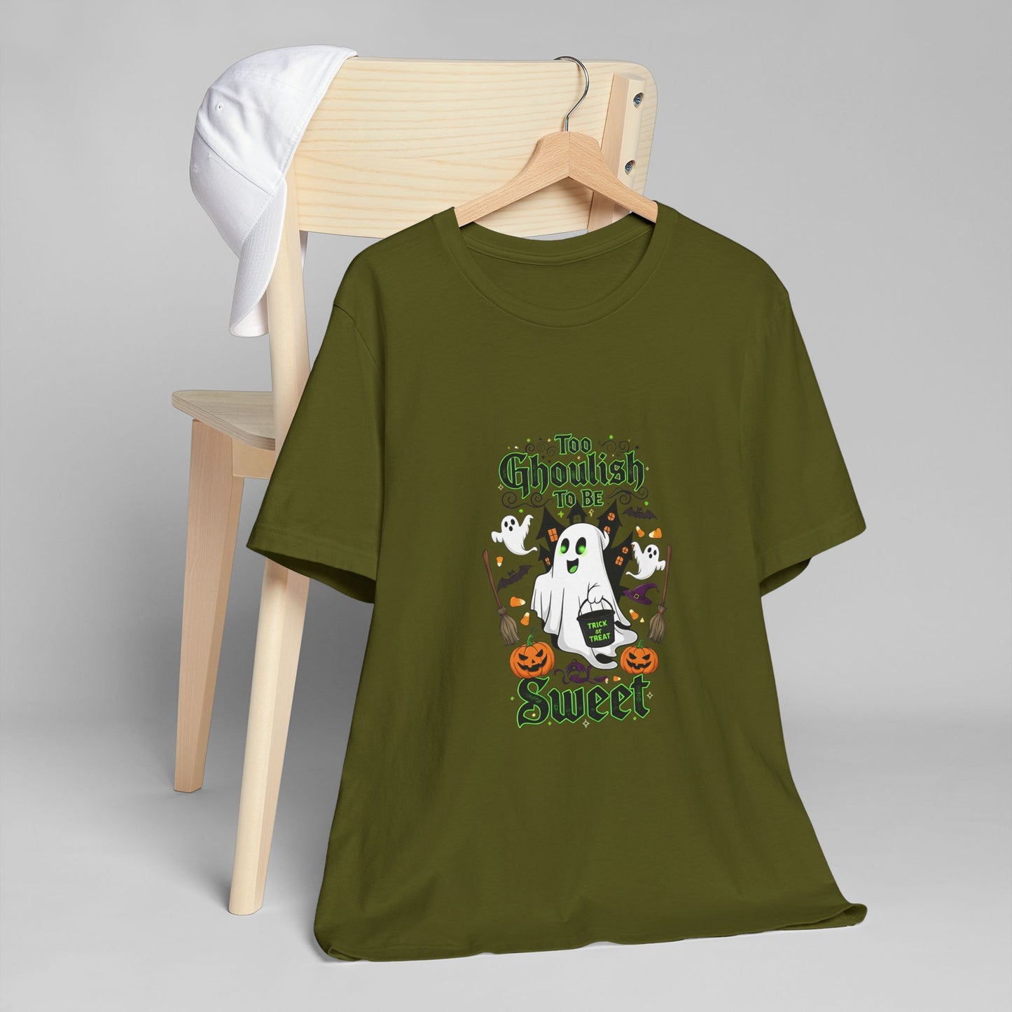 Too Ghoulish to Be Sweet Halloween Unisex Tee, Spooky Season Apparel, Perfect for Halloween Parties, Fun Fall Events