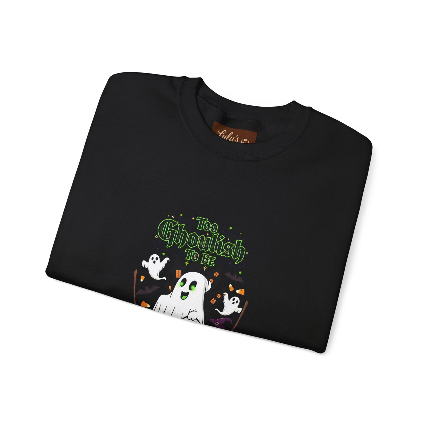 Halloween Ghostly Sweatshirt, Cozy Crewneck for Fall, Unisex Sweater, Ghost Design for Parties, Halloween Gift, Pumpkin Decor