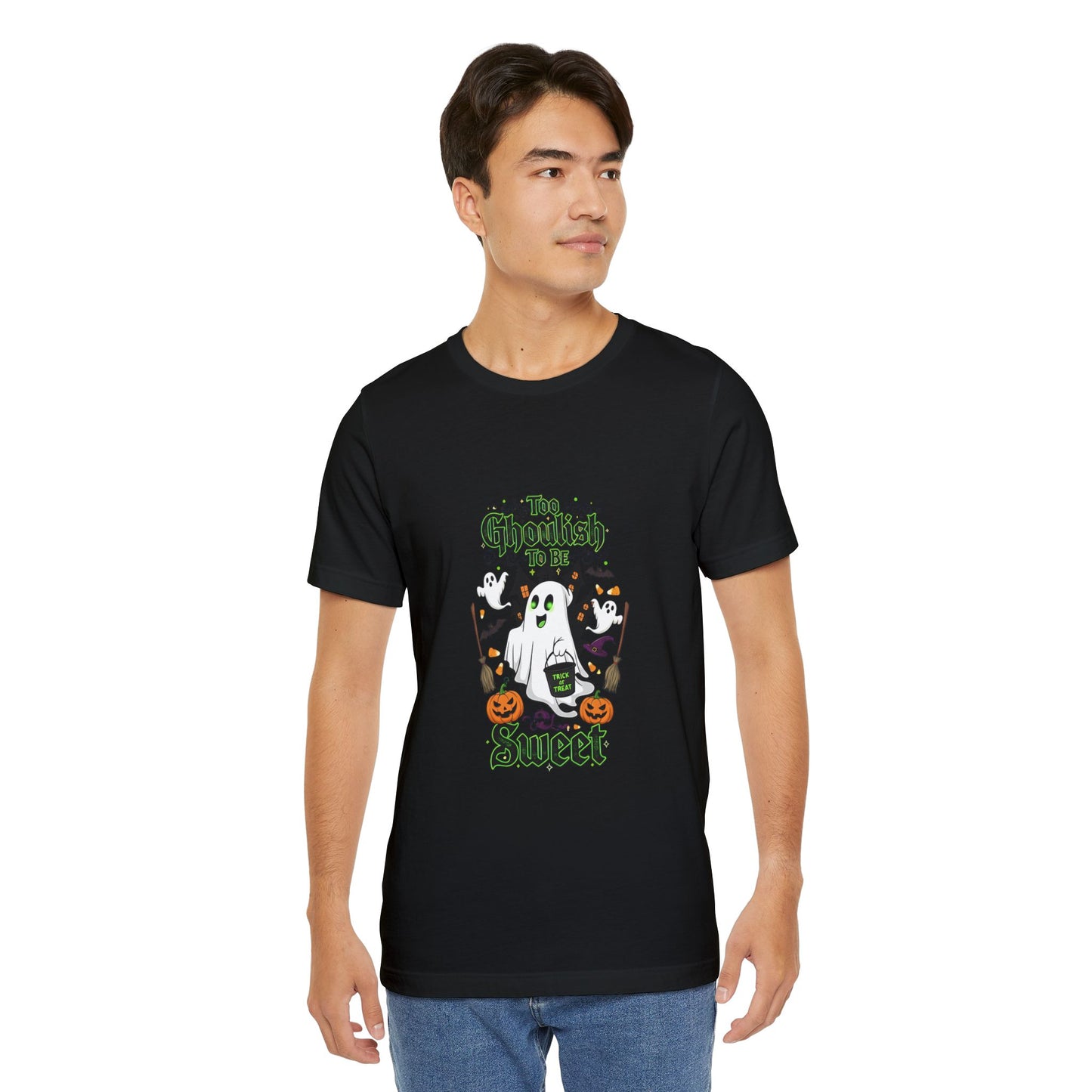 Too Ghoulish to Be Sweet Halloween Unisex Tee, Spooky Season Apparel, Perfect for Halloween Parties, Fun Fall Events