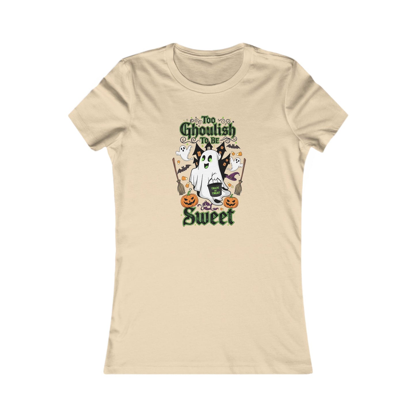 Too Ghoulish to Be Sweet Halloween Shirt Cute Fall Tee for Women, Fun Ghost Graphic, Spooky Season Outfit, Gift for Her, Casual Festival Top