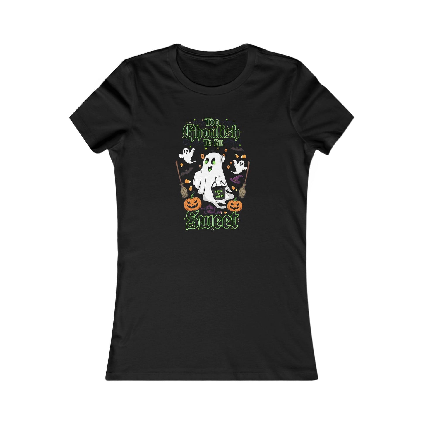Too Ghoulish to Be Sweet Halloween Shirt Cute Fall Tee for Women, Fun Ghost Graphic, Spooky Season Outfit, Gift for Her, Casual Festival Top