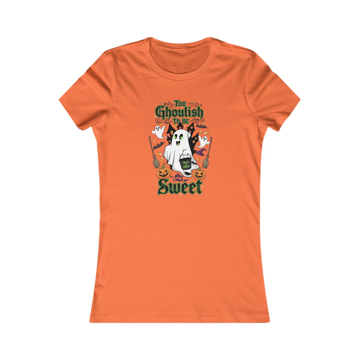 Too Ghoulish to Be Sweet Halloween Shirt Cute Fall Tee for Women, Fun Ghost Graphic, Spooky Season Outfit, Gift for Her, Casual Festival Top