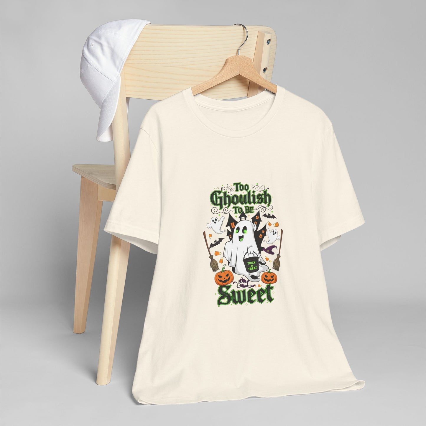 Too Ghoulish to Be Sweet Halloween Unisex Tee, Spooky Season Apparel, Perfect for Halloween Parties, Fun Fall Events