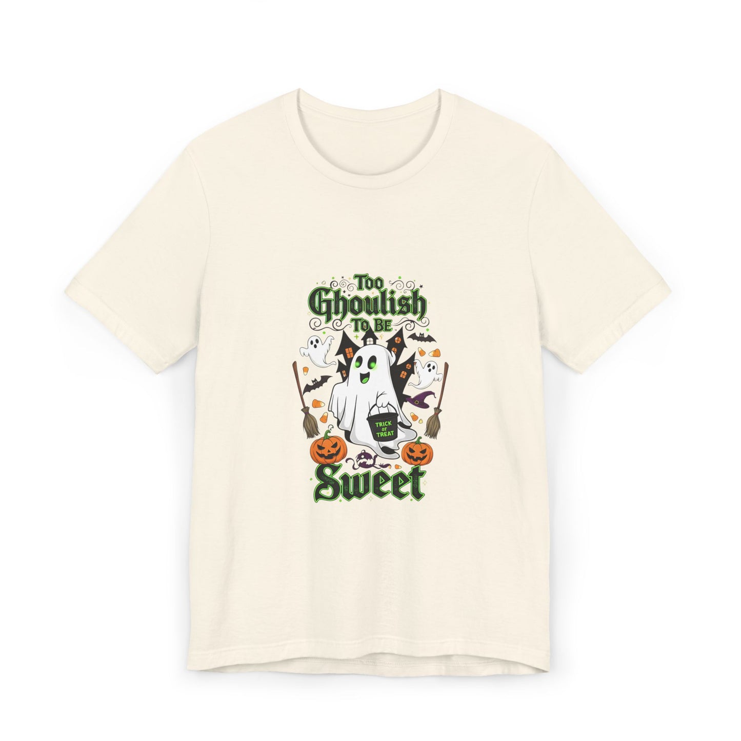 Too Ghoulish to Be Sweet Halloween Unisex Tee, Spooky Season Apparel, Perfect for Halloween Parties, Fun Fall Events