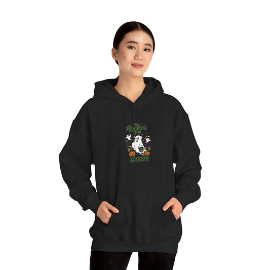 Too Ghoulish to Be Sweet Halloween Hoodie - Unisex Cozy Sweatshirt, Cute Ghost Design, Spooky Season Gift, Fall Comfort Wear