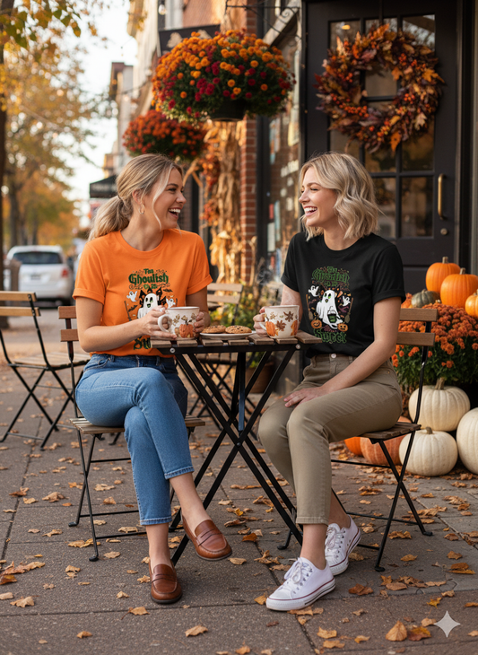 Too Ghoulish to Be Sweet Halloween Shirt Cute Fall Tee for Women, Fun Ghost Graphic, Spooky Season Outfit, Gift for Her, Casual Festival Top